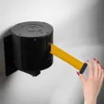 InoBarrier WBPA9M Duvara Monte Siyah Şerit Bariyer 23M S6TEPTWBIP9M Black Retractable Belt Barrier 23M #guvenlikekipmanlari #seritbariyer @kircaco