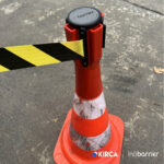 InoBarrier Koni Üstü Şerit Bariyer TBPA3C 3M Uyarı S6TEPTTBIP3C Cone Topper Belt Barrier 3M Caution #security #seritbariyer @kircaco