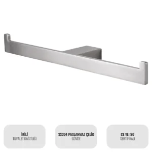 Elegance TPH2WM İkili Tuvalet Kağıtlığı W6BEATTPEH2M Dual Toilet Paper Holder #islakhacim #wcaksesuarlari #eleganceserisi @kircaco
