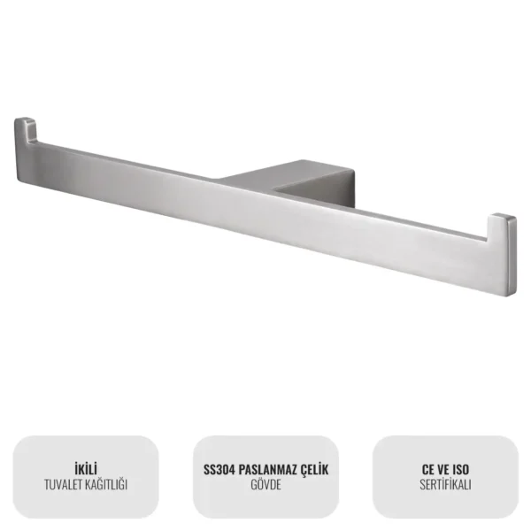 Elegance TPH2WM İkili Tuvalet Kağıtlığı W6BEATTPEH2M Dual Toilet Paper Holder #islakhacim #wcaksesuarlari #eleganceserisi @kircaco
