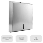 Public PTDC4Z Krom Z Katlı Kağıt Havlu Dispenseri 400'lü W6TEPTPDEM4Z Chrome Z Folded Paper Towel Dispenser 400s #PublicSerisi #islakhacim @kircaco