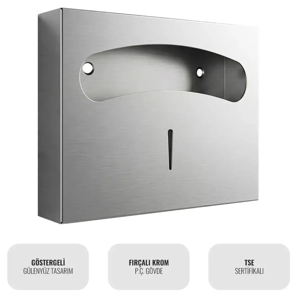 Public TSPD1C Krom Klozet Kapak Kağıt Dispenseri W6TEPTTDEC1M Chrome Toilet Seat Cover Dispenser #PublicSerisi #islakhacim @kircaco