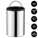 EIM TCHO1C Otel Tipi Paslanmaz Çelik Açık Çöp Kovası 12LT W6TEPTTCEH1O Hotel Type Stainless Steel Open Trash Can #ıslakhacim #çöpkovası @kircaco