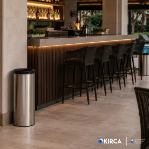 EIM TCHO1C Otel Tipi Paslanmaz Çelik Açık Çöp Kovası 12LT W6TEPTTCEH1O Hotel Type Stainless Steel Open Trash Can #ıslakhacim #çöpkovası @kircaco