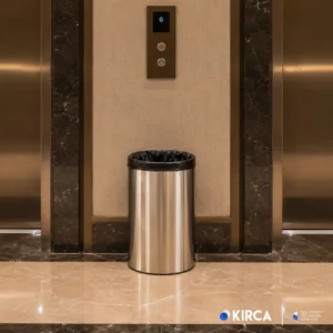 EIM TCHO5C Otel Tipi Paslanmaz Çelik Açık Çöp Kovası 5LT W6TEPTTCEH5O Hotel Type Stainless Steel Open Trash Can #ıslakhacim #çöpkovası @kircaco