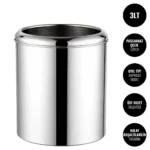 EIM TCHT3C Otel Tipi Paslanmaz Çelik Çöp Kovası 3LT W6TEPTTCEH3C Hotel Type Stainless Steel Trash Can #ıslakhacim #çöpkovası @kircaco