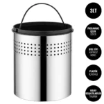 EIM TCOP3C Otel Tipi Paslanmaz Çelik Açık Çöp Kovası 3LT W6TEPTTCEO3P Hotel Type Stainless Steel Open Trash Can #ıslakhacim #çöpkovası @kircaco