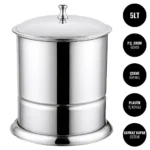 EIM TCSC5C Kapaklı Paslanmaz Çelik Krom Çöp Kovası 5LT W6TEPTTCES5K Lidded Stainless Steel Chrome Trash Can #ıslakhacim #çöpkovası @kircaco