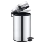 EIM TCSD5C Amortisör Kapaklı Pedallı Paslanmaz Çelik Çöp Kovası 5LT W6TEPTTCES5C Damper Lidded Pedal Stainless Steel Trash Can #ıslakhacim #çöpkovası @kircaco