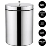 EIM TCSL1C Kapaklı Paslanmaz Çelik Çöp Kovası 12LT W6TEPTTCES1L Lidded Stainless Steel Trash Can #ıslakhacim #çöpkovası @kircaco