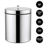 EIM TCSL3C Kapaklı Paslanmaz Çelik Çöp Kovası 3LT W6TEPTTCES3L Lidded Stainless Steel Trash Can #ıslakhacim #çöpkovası @kircaco