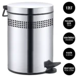 EIM TCSP1C Kapaklı Pedallı Paslanmaz Çelik Çöp Kovası 12LT W6TEPTTCES1P Lidded Pedal Stainless Steel Trash Can #ıslakhacim #çöpkovası @kircaco