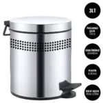 EIM TCSP3C Kapaklı Pedallı Paslanmaz Çelik Çöp Kovası 3LT W6TEPTTCES3P Lidded Pedal Stainless Steel Trash Can #ıslakhacim #çöpkovası @kircaco