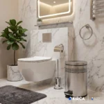 EIM TCSP3C Kapaklı Pedallı Paslanmaz Çelik Çöp Kovası 3LT W6TEPTTCES3P Lidded Pedal Stainless Steel Trash Can #ıslakhacim #çöpkovası @kircaco