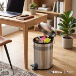 EIM TCSP5C Kapaklı Pedallı Paslanmaz Çelik Çöp Kovası 5LT W6TEPTTCES5P Lidded Pedal Stainless Steel Trash Can #ıslakhacim #çöpkovası @kircaco