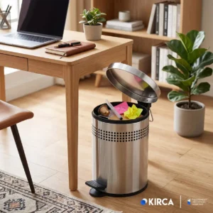 EIM TCSP5C Kapaklı Pedallı Paslanmaz Çelik Çöp Kovası 5LT W6TEPTTCES5P Lidded Pedal Stainless Steel Trash Can #ıslakhacim #çöpkovası @kircaco