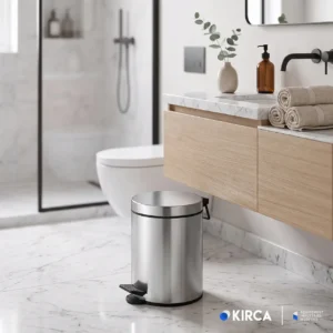 EIM TCSS1C Kapaklı Pedallı Paslanmaz Çelik Çöp Kovası 12LT W6TEPTTCES1C Lidded Pedal Stainless Steel Trash Can #ıslakhacim #çöpkovası @kircaco