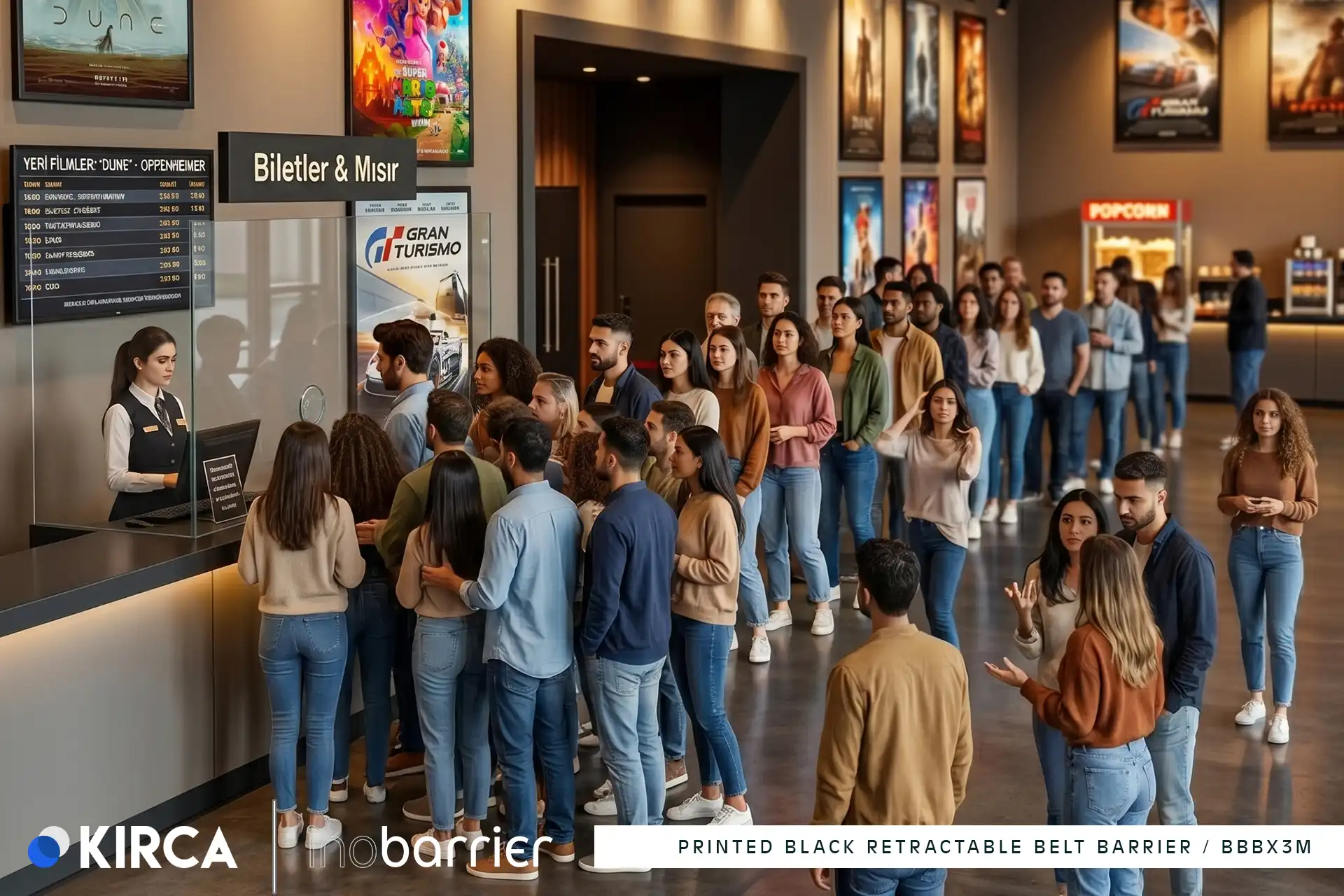 InoBarrier BBBP3M Baskılı Siyah Şerit Bariyer 3m S6TECTBBIM3M Printed Black Retractable Belt Barrier 3m #guvenlikekipmanlari #seritbariyer @kircaco