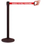 InoBarrier BBBP3M Baskılı Siyah Şerit Bariyer 3m S6TECTBBIM3M Printed Black Retractable Belt Barrier 3m #guvenlikekipmanlari #seritbariyer @kircaco