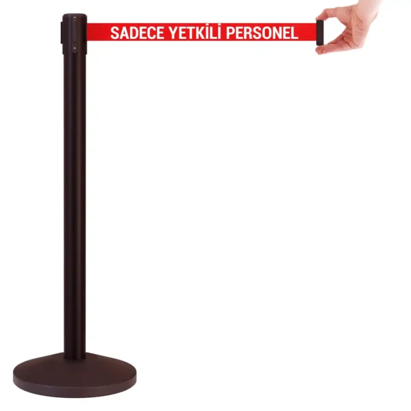 InoBarrier BBBP3M Baskılı Siyah Şerit Bariyer 3m S6TECTBBIM3M Printed Black Retractable Belt Barrier 3m #guvenlikekipmanlari #seritbariyer @kircaco