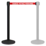 InoBarrier BBBP3M Baskılı Siyah Şerit Bariyer 3m S6TECTBBIM3M Printed Black Retractable Belt Barrier 3m #guvenlikekipmanlari #seritbariyer @kircaco