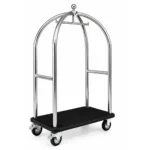 EIM LTCSD1 Paslanmaz Çelik Askılı Kubbeli Valiz Taşıma Arabası H6SEPTLTCSD1 Stainless Steel Domed Luggage Trolley with Hanging Hook #servisürünleri #otelekipmanları #resepsiyon #valiztaşımaarabası @kircaco