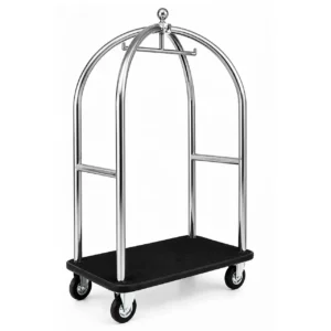 EIM LTCSD1 Paslanmaz Çelik Askılı Kubbeli Valiz Taşıma Arabası H6SEPTLTCSD1 Stainless Steel Domed Luggage Trolley with Hanging Hook #servisürünleri #otelekipmanları #resepsiyon #valiztaşımaarabası @kircaco