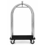 EIM LTCSD1 Paslanmaz Çelik Askılı Kubbeli Valiz Taşıma Arabası H6SEPTLTCSD1 Stainless Steel Domed Luggage Trolley with Hanging Hook #servisürünleri #otelekipmanları #resepsiyon #valiztaşımaarabası @kircaco