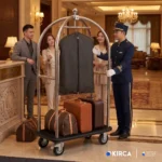 EIM LTCSD1 Paslanmaz Çelik Askılı Kubbeli Valiz Taşıma Arabası H6SEPTLTCSD1 Stainless Steel Domed Luggage Trolley with Hanging Hook #servisürünleri #otelekipmanları #resepsiyon #valiztaşımaarabası @kircaco