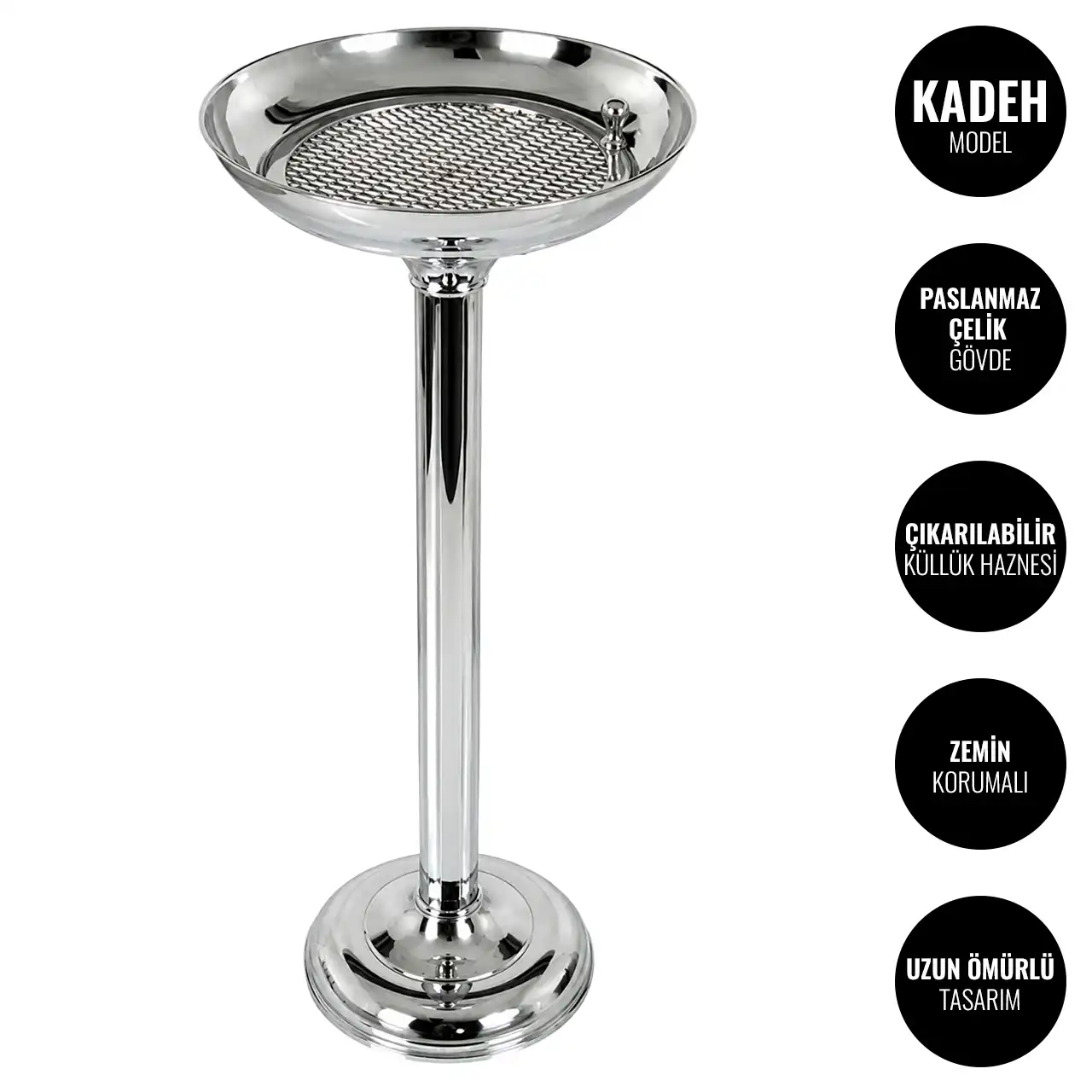 EIM ABGA1C Paslanmaz Çelik Kadeh Küllük W6CEPTEABG1C Stainless Steel Ashtray Bin EIM ABGA1C Paslanmaz Çelik Kadeh Küllük W6CEPTEABG1C Stainless Steel Ashtray Bin