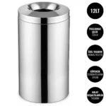 EIM TCFP1C Paslanmaz Çelik Yanmaz Çöp Kovası 12LT W6TEPTTCEO1P Fireproof Stainless Steel Trash Can #ıslakhacim #çöpkovası @kircaco