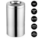 EIM TCFP2C Paslanmaz Çelik Yanmaz Çöp Kovası 15LT W6TEPTTCEO2P Fireproof Stainless Steel Trash Can #ıslakhacim #çöpkovası @kircaco