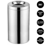 EIM TCFP4C Paslanmaz Çelik Yanmaz Çöp Kovası 30LT W6TEPTTCEO4P Fireproof Stainless Steel Trash Can #ıslakhacim #çöpkovası @kircaco