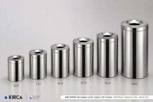 EIM TCFPXC Paslanmaz Çelik Yanmaz Çöp Kovası W6TEPTTCEOXP Fireproof Stainless Steel Trash Can #ıslakhacim #çöpkovası @kircaco