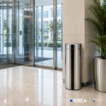 EIM TCRL2C Döner Kapaklı Paslanmaz Çelik Yanmaz Çöp Kovası 15LT W6TEPTTCER2C Rotate Lid Stainless Steel Trash Can #ıslakhacim #çöpkovası @kircaco