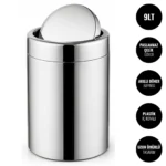 EIM TCRL9C Döner Kapaklı Paslanmaz Çelik Yanmaz Çöp Kovası 9LT W6TEPTTCER9C Rotate Lid Stainless Steel Trash Can #ıslakhacim #çöpkovası @kircaco