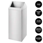 EIM TCST1C Sallanır Kapaklı Paslanmaz Çelik Çöp Kovası 11LT W6TEPTTCET1C Swing Top Stainless Steel Trash Can #ıslakhacim #çöpkovası @kircaco
