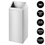 EIM TCST2C Sallanır Kapaklı Paslanmaz Çelik Çöp Kovası 16LT W6TEPTTCET2C Swing Top Stainless Steel Trash Can #ıslakhacim #çöpkovası @kircaco