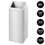EIM TCST6C Sallanır Kapaklı Paslanmaz Çelik Çöp Kovası 80LT W6TEPTTCET6C Swing Top Stainless Steel Trash Can #ıslakhacim #çöpkovası @kircaco