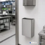 EIM TCWM1C Duvara Monte Paslanmaz Çelik Açık Çöp Kovası 12LT W6TEPTTCEW1C Wall Mounted Stainless Steel Open Trash Can #ıslakhacim #çöpkovası @kircaco