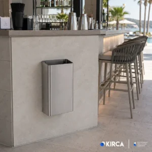EIM TCWM2C Duvara Monte Paslanmaz Çelik Açık Çöp Kovası 18LT W6TEPTTCEW2C Wall Mounted Stainless Steel Open Trash Can #ıslakhacim #çöpkovası @kircaco