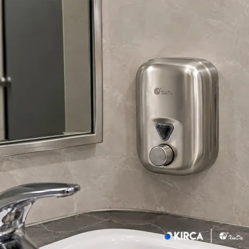 Xinda ZYQ82 Paslanmaz Çelik Butonlu Sıvı Sabun Dispenseri W6TEPCLDXM1C Stainless Steel Manuel Button Liquid Soap Dispenser #islakhacim @kircaco